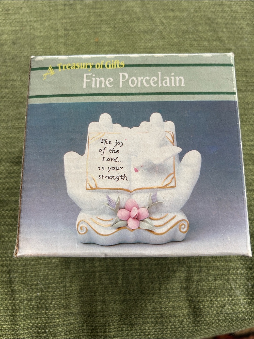 Treasury of Gifts Fine Porcelain Decorative Figurine - White with Pink Accents